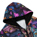 Men's Zip Up Hoodie Colorful Cats