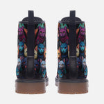 Leather Boots Colorful Cats