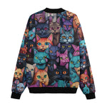 Bomber Jacket Colorful Cats