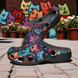Classic Clogs Colorful Cats