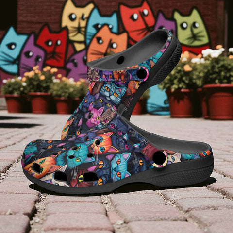 Classic Clogs Colorful Cats