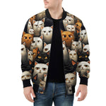 Bomber Jacket Cute Cats Art