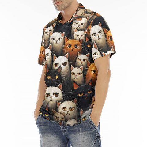 Men's Polo Shirt Cute Cats Art