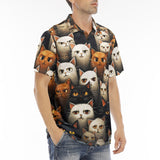 Men's Polo Shirt Cute Cats Art