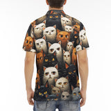 Men's Polo Shirt Cute Cats Art