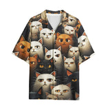 Hawaiian Shirt Cute Cats Art