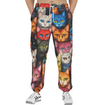 Men's Sweatpants Colorful Cats Collage