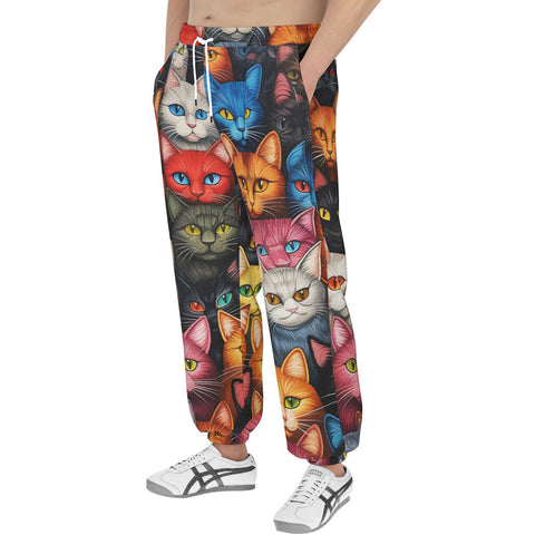 Men's Sweatpants Colorful Cats Collage