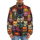 Down-Padded Puffer Jacket Angry Cat Faces