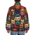 Down-Padded Puffer Jacket Angry Cat Faces