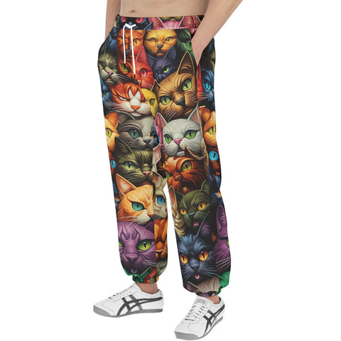 Men's Sweatpants Angry Cat Faces