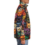 Down-Padded Puffer Jacket Angry Cat Faces