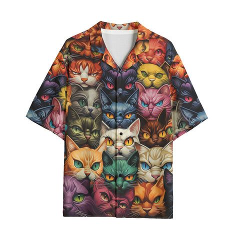 Hawaiian Shirt Angry Cat Faces