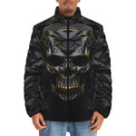 Down-Padded Puffer Jacket Skull on Polygonal Shapes