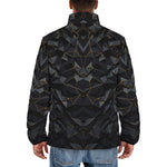 Down-Padded Puffer Jacket Skull on Polygonal Shapes