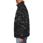 Down-Padded Puffer Jacket Skull on Polygonal Shapes