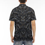 Men's Polo Shirt Skull on Polygonal Shapes