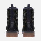 Leather Boots Skull on Polygonal Shapes