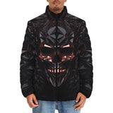 Down-Padded Puffer Jacket Red Metal Skull Polygons