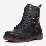 Leather Boots Red Metal Skull Polygons