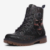 Leather Boots Red Metal Skull Polygons