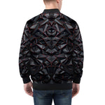 Bomber Jacket Red Metal Skull Polygons