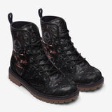 Leather Boots Red Metal Skull Polygons