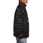 Down-Padded Puffer Jacket Red Metal Skull Polygons