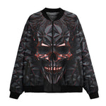 Bomber Jacket Red Metal Skull Polygons