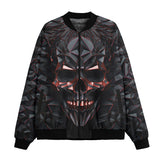 Bomber Jacket Red Metal Skull Polygons