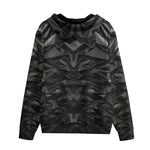 Men's Zip Up Hoodie Silver Skull Polygons