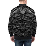 Bomber Jacket Silver Skull Polygons