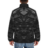 Down-Padded Puffer Jacket Silver Skull Polygons