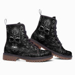 Leather Boots Silver Skull Polygons