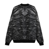 Bomber Jacket Silver Skull Polygons