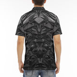 Men's Polo Shirt Silver Skull Polygons