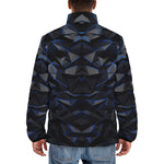 Down-Padded Puffer Jacket Blue Skull Polygons