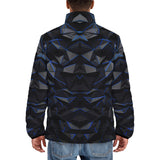Down-Padded Puffer Jacket Blue Skull Polygons