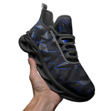 Sports Sneakers Blue Skull Polygons