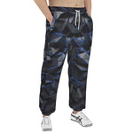 Men's Sweatpants Blue Polygons