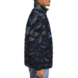 Down-Padded Puffer Jacket Blue Skull Polygons