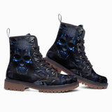 Leather Boots Blue Skull Polygons