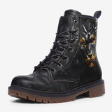 Leather Boots Lion Black Polygons