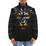 Down-Padded Puffer Jacket Lion Black Polygons