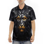 Men's Polo Shirt Lion Black Polygons