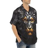 Hawaiian Shirt Lion Black Polygons