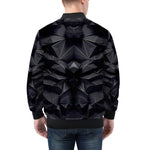 Bomber Jacket Lion Black Polygons