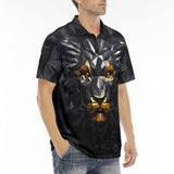 Men's Polo Shirt Lion Black Polygons