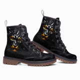 Leather Boots Lion Black Polygons