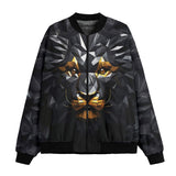 Bomber Jacket Lion Black Polygons